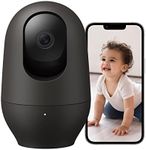 nooie Baby Monitor, Dog Camera with Phone App, 2K Cat Camera, 360 WiFi Indoor Camera for Home Security, AI Motion Tracking, Two-Way Audio, Compatible with Alexa, 2.4Ghz WiFi Only, SD or Cloud Storage