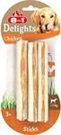 8in1 Delights Chicken Chew Sticks, healthy chew snack for dogs, 3 pieces