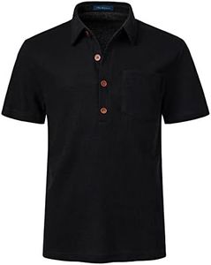 Harbrosrce Homme Polo en Coton piqué à Coupe Classique Manches Courtes Polos d'été Casual Couleur de Contraste Polos de Sport Golf Tennis T-Shirt Tricot Gaufre avec Poche