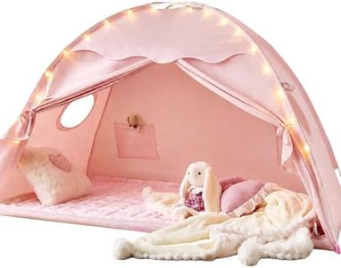 Tiny Land Twin Bed Tent for Kids, 77" x 40" x 46" Pink Play Tent