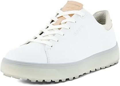 ECCO Women's Tray Hybrid Hydromax Water-Resistant Golf Shoe, Bright White, 9-9.5