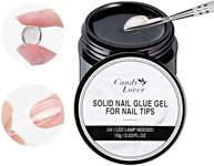 Candy Lover Solid Nail Glue Gel, Soild Gel Nail Glue for Press On Nails, Nail Tips and Acrylic Nails 15g Solid Nail Glue Long-Lasting Strong Adhesion Solid Gel Nail Art DIY Home, Need U V Light Cured