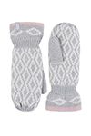 HEAT HOLDERS Ladies Heatweaver Thermal Winter Warm Copenhagen Mittens (Light Grey)