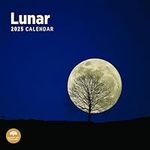 2025 Lunar Monthly Wall Calendar by Bright Day, 12 x 12 Inch Moon Space