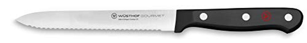 WÜSTHOF Gourmet 5" Serrated Utility Knife, Black