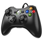 Etpark X-Box 360 Controller Wired, Gamepad Controller with Wired USB for Microsoft X-Box 360 & Slim Console and PC Windows XP/7/8/10, with Upgraded Joystick, Black