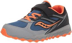 Saucony Cohesion TR14 Alternative Closure Running Shoe, Black/Blue/Orange, 1 US Unisex Big Kid