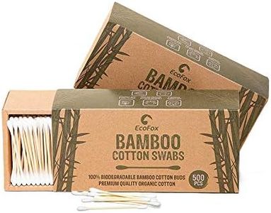 Bamboo Cotton Swabs 1000 Count | Biodegradable & Organic Wooden Cotton Buds | Double Tipped Ear Sticks | 100% Eco-Friendly & Natural! | Perfect for Ear Wax Removal, Arts & Crafts, Fine Cleaning