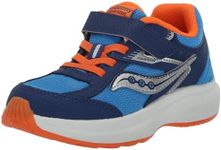 Saucony Cohesion KDZ Alternative Closure Flexible, Blue/Orange, 2 US Unisex Little Kid