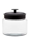 Anchor Hocking 96710 Mini Montana Jars with Black Metal Covers, 48 Ounce