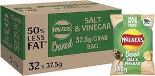 Generic Walkers Crisps Grab Snack Pack, 37.5g Bags, Oven Baked, Big on Flavour Less On Fat (Salt and Vinegar)