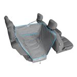 Kurgo Heather Half Dog Hammock - Half Seat Dog Hammock for Secure Pet Travel - Waterproof & Stain Resistant Cover - Backseat Divider - Dog Car Seat Protector - Heather Grey
