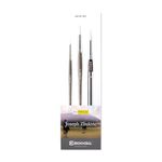 Joseph Zbukvic Set No. 1 Escoda Perla Series Artist Watercolor Brush Set, Synthetic White Toray