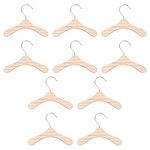 ibasenice Dog Wooden Hanger- Dog Clothes Hanger/Cat Pet Hanger/Mini Wooden Metal Hook Hanger/Doll Hanger Small Wooden Hanger/Doll Accessories (10 Pieces)