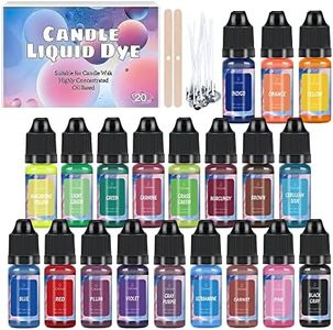 OSBANG Oil-Based Candle Dye Non-Toxic Non-Irritating for DIY Making Supplies - Vibrant Concentrated Coloring for Soy Wax Dyes, Beeswax, Gel Wax, Candle Making Kit