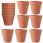 12cm OLEEP Clay Pot - 12 Pack Large Terra Cotta Plant Pot with Drainage Hole, Clay Planters Pot, Terracotta Pot for Indoor Outdoor Plant (4.7 inch)