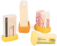 Food Huggers Cheese Huggers Set of 4 Reusable Silicone Savers | Cheese Paper Alternative | Store Cheddar, Swiss, Colby Jack and More