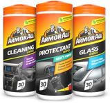 Armor All, Car Interior Cleaning Wipes, Triple Pack for Dashboard, Glass & All Around Interior, 90 Biodegradable Wipes (Set of 3x30 Plastic Free Wipes), Ideal for Car Detailing, Made in the UK