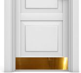 Deck the Door Decor | Door Kick Plate - Anodized Aluminum - Industrial Self-Adhesive Mount (8x30", Shiny Brass)