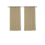 Home Fashion Thermal Insulated Blackout Curtains - Antique Bronze Grommet Tops