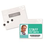 Advantus Magnetic Name Badge Kit, 4" x 3", 20/Pack, Clear (97071)