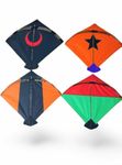 AKS Kites Set of 20 Pieces, Multi-Coloured Designer Paper Kites with Colourful Pattern, Outdoor Flying Toy