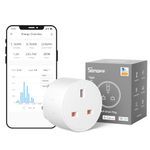 SONOFF WiFi Smart Plug Socket Mini Smart Socket with Energy Power Monitoring Remote Control Smart Schedule Functions, Works with Alexa/ Google Home and IFTTT, 2.4 GHz No Hub Required, S60TPG