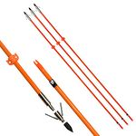 NIKA ARCHERY Bowfishing Arrows 32" Fish Hunting Solid Fiberglass Shaft for All Bows, Pack of 3