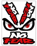 Set of 4pcs x Vinyl Stickers Decal Warning Funny No Fear Eyes Car Motorcycle Helmet D 45