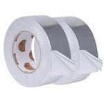 TAPEBEAR Aluminum Foil Tape, Aluminum Air Duct Tape, Withstand 80°C to 100°C, Heat Resistant Tape Insulation Tape for HVAC, Sealing & Patching, Metal Repair, 1.88inch x 70yard，2Rolls