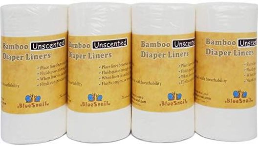 Rayon Unscent Diaper Liners- Fragance Free and Chlorine Free(4PK) 400 Count by BlueSnail（White）