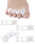 2Pairs Toe Separators Toe Spacers for Women Men to Correct Bunion, Relieve Feet Pain, Foot Alignment, Toe Straighteners for Hammertoes, Plantar Fasciitis (L, Women Shoe Size 13+, Men:11.5+)