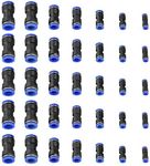 35Pcs Pneumatic Connectors, 4/6/8/1