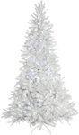 WeRChristmas Pre Lit Deluxe Pine Christmas Tree with 250 White LED Lights, White, 6 feet/1.8m