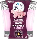 Glade Scented Candle, Angel Whispers Room Fragrance, Infused with Essential Oils, Glass Candle Jar, 1 Count