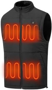 UVSAI Men's Heated Vest Water-resistant USB Rechargeable Washable Electric Winter Heating Vests (Battery Pack Not Included)