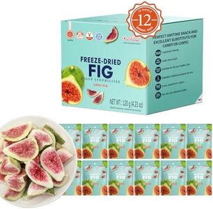 ONETANG Freeze-Dried Fruit Fig Chips, 12 Pack Single-Serve Pack, Non GMO, Kosher, No Add Sugar, Gluten free, Vegan, Holiday Gifts, Healthy Snack 0.35 Ounce