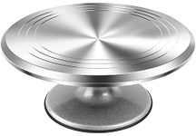 RFAQK 12 Inch Aluminum Alloy Cake Turntable, Rotating Cake Stand for Decorating Cakes, Cupcakes, Pastries and Cake Decorations