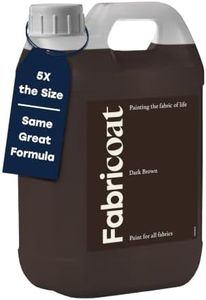 Fabricoat - Fabric Paint for Furniture - 85 oz / 2.5L Dark Brown - Restore or Change the Color of Couches, Chairs, Upholstery, Soft Furnishings, Car Interiors, Clothing, & Footwear