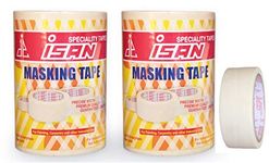 ISAN® General Purpose Paper Masking Tape 36mm (1.5" Approx) Width X 20m Length (8 Pcs)