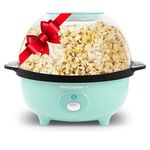 Elite Gourmet EPM330M Automatic Stirring Popcorn Maker Popper, Electric Hot Oil Machine with Measuring Cap & Built-in Reversible Serving Bowl, Great for Home Party Kids, ETL Approved, Mint, 3-Quart