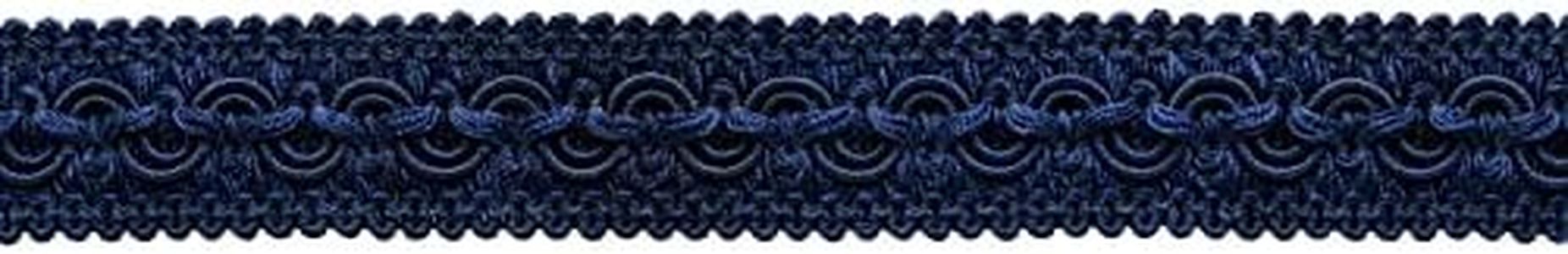 1" (2.5cm) Wide Vintage Decorative Gimp Braid Trim # 0100SG, Dark Navy Blue #J3 (Dark Blue) 10 Yard Value Pack (9.5m/30 ft)