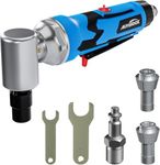 Autolock Air Die Grinder, With 1/4" And 1/8" Collets, Right Angle Die Grinder, 20,000 Rpm, Adjustable Speed, 2023 New Version Pneumatic Die Grinder