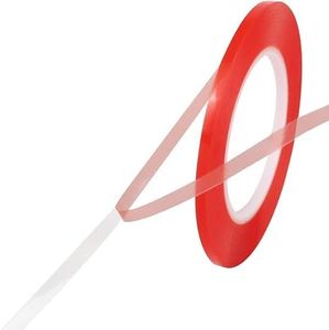 Mario Ultra-Thin 3mm Red Polyester Tape – Precision Slim Double Sided Adhesive for Electronics Repair, Automotive Badges, LED Strips, Craft Detailing & Heat-Resistant Industrial Bonding