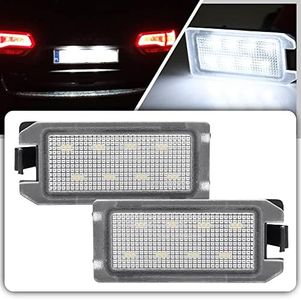 nsautolighting 2pcs LED License Plate Light Lamp Assembly for Jeep Grand Cherokee 2014-2020 Compass Patriot 2014 2015 2016 2017 Super Bright 6000K Xenon White Rear Tag Light Assembly