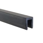 Small Square Rubber U Section Trim Seal for 4-5mm Edges Priced Per Metre