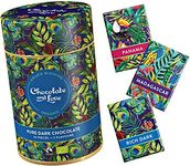 Chocolate and Love | Napolitains Rich Dark Tin - Pack of 30 x 5.5g Bars | Premium, Organic & Fair Trade | Perfect for Special Occasions | Includes Rich Dark, Madagascar and Panama Flavours.