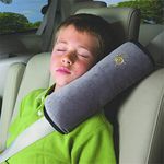 Boxiki Travel Set of 2 Seat Belt Pads | Head Support Pillow for Car Travel | Seat Belt Covers for Adults & Kids | Machine Washable Car Seat Belt Covers | Durable Plush Seatbelt Cushion