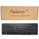 Padarsey Replacement Keyboard with Frame for HP Pavilion 17-E 17-E000 17-e100 17z-e000 17-e017cl 17-e017dx 17-e019dx 17-e020dx 17-e017cl 17-e017dx 17-e033ca 17-e033nr 17-e012sg 17-e020dx 17-e061nr 17-