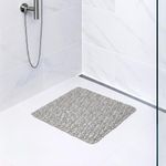Bubbles Non-Slip Square Shower Mat Solid Taupe 20″L X 20″W